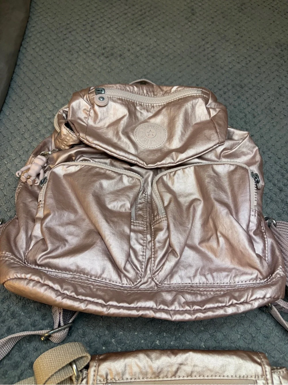 Kipling Metallic Rose Two-Piece Backpack & Crossbody Set